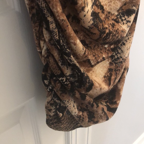 Karina Grimaldi Python Print Bodycon Dress Size L - Picture 4 of 5